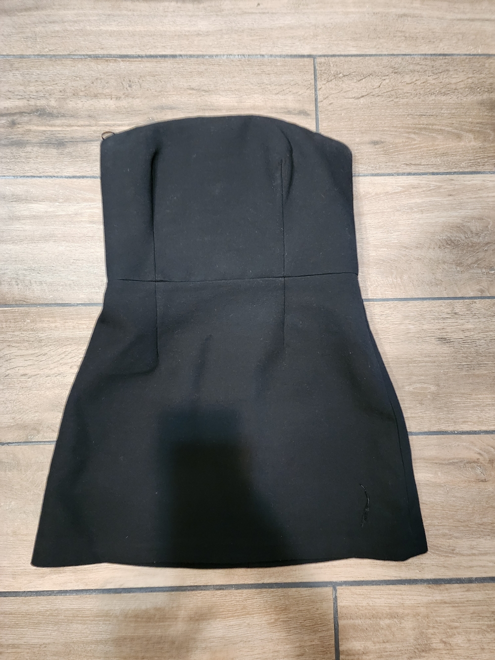 Zara Black Strapless Mini Sheath Dress